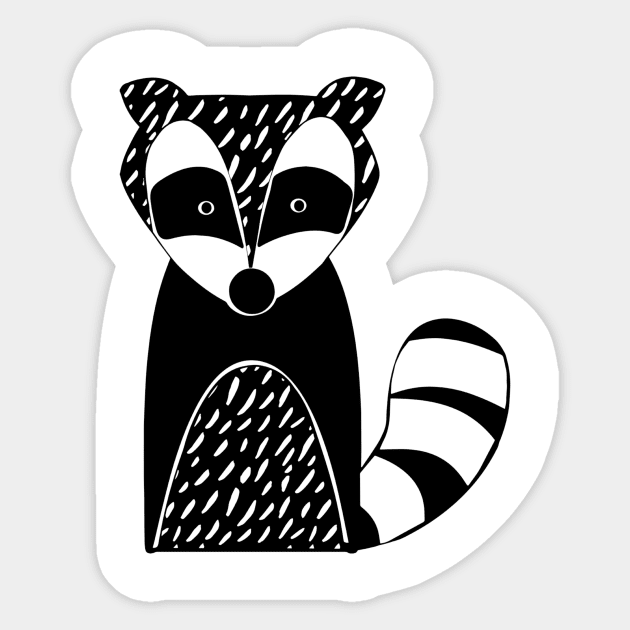 Raccoon Cute Design Sticker by Original2000